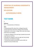 Essentials of Nursing Leadership & Management Test Bank &lpar;8th Ed Weiss&rpar; &vert; Delegation