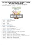 Nutrition Essentials for Nursing Practice&comma; 9th Edition &lpar;Susan Dudek&rpar; &mdash; Complete Test Bank &vert; Questions & Answers &vert; Nursing Nutrition Study Guide with Solutions &vert; 2026&sol;2027 Newly Updated