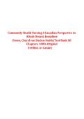 Community Health Nursing&colon; A Canadian Perspective&comma; 6th Edition &lpar;Dosani&comma; Etowa & Van Daalen-Smith&rpar; &mdash; Complete Test Bank &vert; Questions & Answers &vert; Study Guide with Solutions &vert; 2026&sol;2027 Newly Updated