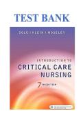 Introduction to Critical Care Nursing 7th Edition Test Bank &ndash; Exam Questions and Answers