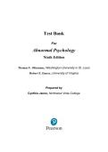 Test Bank &ndash; Abnormal Psychology &lpar;9th Edition&rpar; by Oltmanns &vert; All Chapters 