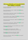 CRS Exam UPDATED  ACTUAL QUESTIONS  AND CORRECT ANSWERS