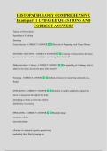 HISTOPATHOLOGY COMPREHENSIVE  Exam part 1 UPDATED QUESTIONS AND  CORRECT ANSWERS