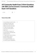 ATI Community Health Exam 3 EXAM Questions with 100&percnt; Correct Answers &vert; Community Health Exam 3 ATI Questions