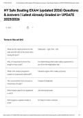 NY Safe Boating EXAM &lpar;updated 2026&rpar; Questions & Answers &vert; Latest Already Graded A&plus; UPDATE 2025&vert;2026