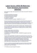 Latest Version &lpar;HESI OB Maternity&rpar;  Exam Questions And Answers  2026&sol;2027