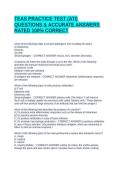 TEAS PRACTICE TEST &lpar;ATI&rpar; QUESTIONS & ACCURATE ANSWERS RATED 100&percnt; CORRECT