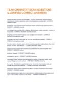 TEAS-CHEMISTRY EXAM QUESTIONS & VERIFIED CORRECT ANSWERS