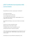 GFACT Certification Exam Questions With Correct Answers