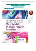 TEST BANK FOR DAVIS ADVANTAGE FOR TOWNSEND&rsquo;S ESSENTIALS OF  PSYCHIATRIC MENTAL HEALTH NURSING 9TH EDITION KARYN MORGAN CHAPTERS 1 - 32 &vert; COMPLETE
