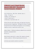 COMLEX Level 2 Rapid Review&period; Newest 2026-2027&period; Questions & Correct Answers&period; Graded A