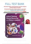 Test Bank For Critical Thinking&comma; Clinical Reasoning&comma; and Clinical Judgment&colon; A Practical Approach 7th Edition by Rosalinda Alfaro-LeFevre&vert;&vert;ISBN NO&colon;10&comma;0275972356&vert;&vert;ISBN NO&colon;13&comma;978-0323581257&vert;&vert;All Chapters&vert;&vert;Complete Guide A&plus;