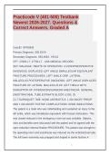 Practicode V &lpar;401-500&rpar; Testbank Newest 2026-2027&period; Questions & Correct Answers&period; Graded A