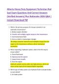 Alberta Heavy Duty Equipment Technician Red  Seal Exam Questions And Correct Answers  &lpar;Verified Answers&rpar; Plus Rationales 2026 Q&A &vert;  Instant Download Pdf