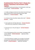 Fundamentals Practice Test 3 &lpar;Exam Ace Barber&rpar; Questions and Answers 2026 Update