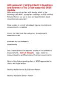 ACE Personal Trainer - Practice Exam -3 Q & As &lpar;Verified Answers&rpar; 2026&period;