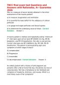 TNCC final exam test Questions and Answers with Rationales&comma; A&plus; Guarantee 2026