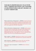 NUR 2063 PATHOPHYSIOLOGY EXAM WITH  WELL VERIFIED QUESTIONS AND ANSWERS&vert;&vert;  GUARANTEED PASS&vert;&vert; ALREADY GRADED A&plus;&vert;&vert;  LATEST VERSION 2026 