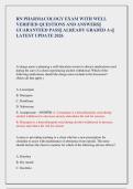 RN PHARMACOLOGY EXAM WITH WELL  VERIFIED QUESTIONS AND ANSWERS&vert;&vert;  GUARANTEED PASS&vert;&vert; ALREADY GRADED A&plus;&vert;&vert;  LATEST UPDATE 2026
