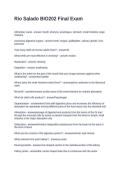 Rio Salado BIO202 Final Exam&period; Questions and Answers 100&percnt; Correct