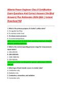 Alberta Power Engineer Class 0 Certification  Exam Questions And Correct Answers &lpar;Verified  Answers&rpar; Plus Rationales 2026 Q&A &vert; Instant  Download Pdf