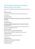 WGU D774 Intro to Business Accounting Exam Questions With Correct Answers&period;