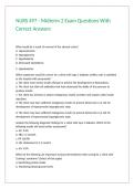 NURS 497 - Midterm 2 Exam Questions With Correct Answers