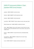 NURS 497 Assessments Midterm 1 Exam Questions With Correct Answers 
