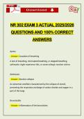 NR 302 EXAM 3 ACTUAL 2026 QUESTIONS AND 100&percnt; CORRECT ANSWERS
