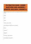PSI PRACTICE EXAM- COSMO QUESTIONS AND ANSWERS &vert; UPDATED 2025&sol;2026 &vert; GRADED A&plus;