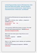 Certified Playground Safety Inspector CPSI Sample Exam &vert; Most  Recent Exam 2026 Actual Complete   Real Exam Questions    And Correct Answers &lpar;Verified Answers&rpar;  Already Graded A&plus;  &vert;Guaranteed Success&excl;&excl;  Newest Exam &vert; Just Released&excl;&excl;