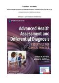 Complete Test Bank- Advanced Health Assessment and Differential Diagnosis&colon; Essentials for Clinical Practice&comma; 1st Ed&period; By Suzanne Smeltzer&comma; Karen M&period; Myrick&comma; Laima Karosas&period; &lpar;All Chapters 1-12&comma; Verified Answers with Rationales&rpar;
