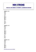 NIH STROKE  SCALE ALL TEST GROUPS A F PATIENTS 1 6 ANSWER KEY UPDATED