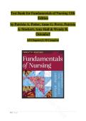 Test Bank for Fundamentals of Nursing 12th Edition &ndash; Potter&comma; Perry&comma; Stockert&comma; Hall&comma; Ostendorf &vert; Complete Exam Preparation &vert; Chapters 1&ndash;50 &vert; Verified Questions & Answers
