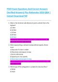 FSVO Exam Questions And Correct Answers  &lpar;Verified Answers&rpar; Plus Rationales 2026 Q&A &vert;  Instant Download Pdf