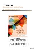 Test Bank -  Public Health Nursing 11th Edition by Marcia Stanhope&comma; Jeanette Lancaster &vert;All Chapters Covered&period;
