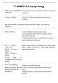 WGU D236 Pathophysiology Exam &lpar;Latest 2026 Update&rpar; Questions and Verified Answers&vert; Graded A&plus;