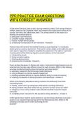 PPR PRACTICE EXAM QUESTIONS WITH CORRECT ANSWERS 
