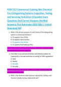 FDNY S17 Commercial Cooking Wet Chemical  Fire Extinguishing Systems Inspection&comma; Testing  and Servicing Technician &lpar;Citywide&rpar; Exam  Questions And Correct Answers &lpar;Verified  Answers&rpar; Plus Rationales 2026 Q&A &vert; Instant  Download Pdf 