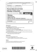 2025 Pearson Edexcel Level 3 GCE 8HI0&sol;2F History Advanced Subsidiary PAPER 2&colon; Depth study Option 2F&period;1&colon; India&comma; c1914&ndash;48&colon; the road to independence Option 2F&period;2&colon; South Africa&comma; 1948&ndash;94&colon; from apartheid state to &OpenCurlyQuote;rainbow nation&rsquo; QUESTION PAPER & MARKSCHEME &lpar;MERG