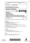 2025 Pearson Edexcel Level 3 GCE 8HI0&sol;2H History Advanced Subsidiary PAPER 2&colon; Depth study Option 2H&period;1&colon; The USA&comma; c1920&ndash;55&colon; boom&comma; bust and recovery Option 2H&period;2&colon; The USA&comma; 1955&ndash;92&colon; conformity and challenge QUESTION PAPER & MARKSCHEME &lpar;MERGED&rpar;