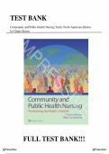 Test Bank -  Community and Public Health Nursing&comma; 10th Edition&comma; By Cherie Rector&comma; Mary Jo Stanley 2024 &vert; All Chapters 1-30&period;