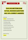 FA25 CKG MIDTERM EXAM ACTUAL 2026 QUESTIONS AND 100&percnt; CORRECT ANSWERS