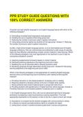 PPR STUDY GUIDE QUESTIONS WITH 100&percnt; CORRECT ANSWERS 
