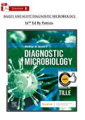 Test Bank Complete&lowbar; Bailey & Scott's Diagnostic Microbiology 16th Edition&comma; &lpar;2025 Updates&rpar; By Patricia M&period; Tille&vert; All Chapters 1-79&vert; 8 Units&vert; Latest Version&vert; Verified Detailed Answers&vert; Rated A&plus;