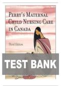 Test Bank for Maternal Child Nursing Care Canada 3rd Edition by Keenan Lindsay&comma; 2024&rpar; &vert; All Chapter 1-55 Covered &vert; Complete Latest Guide A&plus;