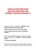 NURS 5433 MIDTERM EXAM  20252026 QUESTIONS AND  CORRECT ANSWERS GRADED A&plus;