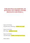 NURS 5433 FINAL EXAM REVIEW&colon; 150  QUESTIONS AND VERIFIED ANSWERS  2026 EXAM GUARANTEED A&plus;