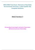 WGU D662 Elements of Equitable Environments &ndash; Final Exam Overview&comma; Western Governors University&comma; 2026&sol;2027 &ndash; comprehensive exam preparation and concept review