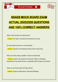 NDAEB MOCK BOARD EXAM ACTUAL 2026 QUESTIONS AND 100&percnt; CORRECT ANSWERS